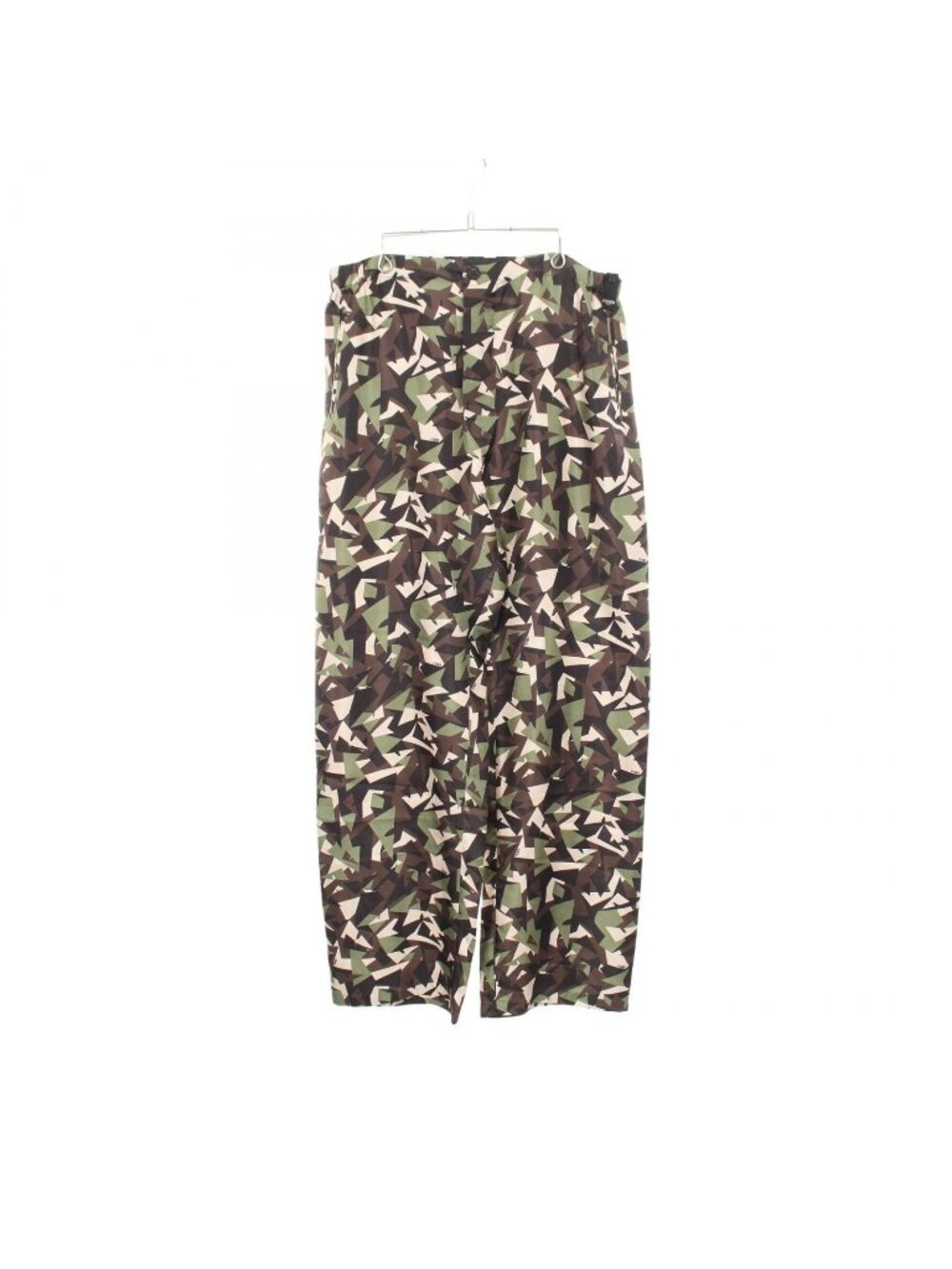 Fendi Pants Camouflage Allover Pattern Silk